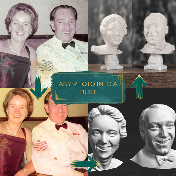 Custom Bust Sculpture From Your Photo