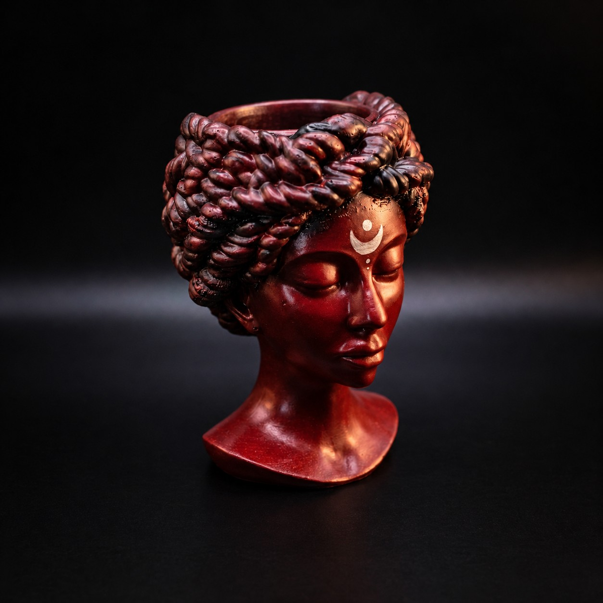 Goddess Bust Planter: Blood Moon — image 4