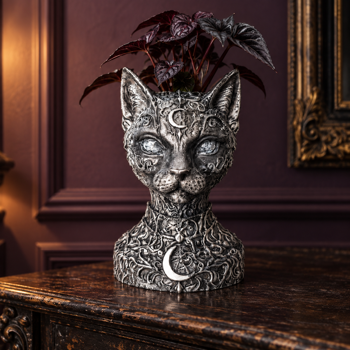 Witches Familiar cat planter