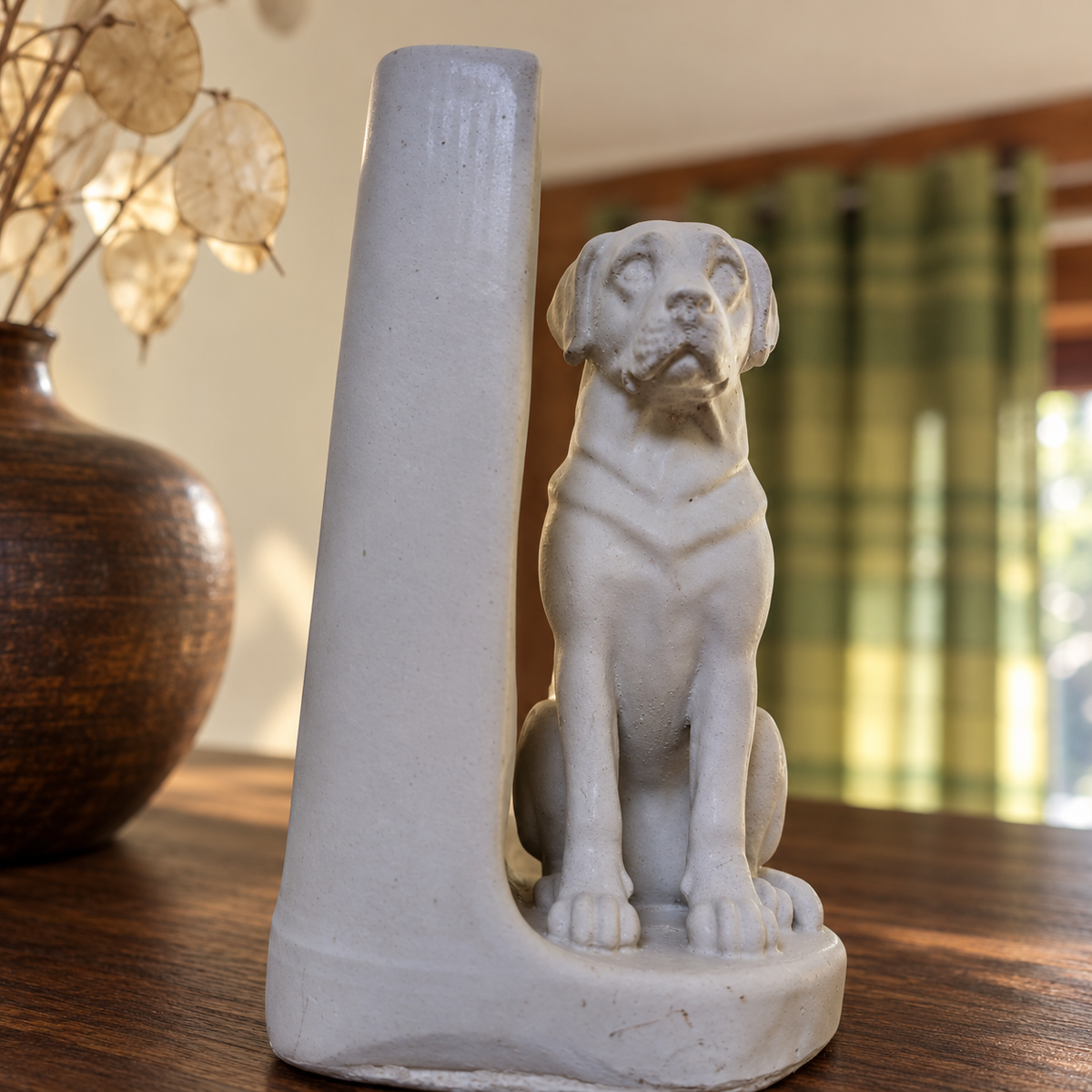 Detail of dog portrait and support joint