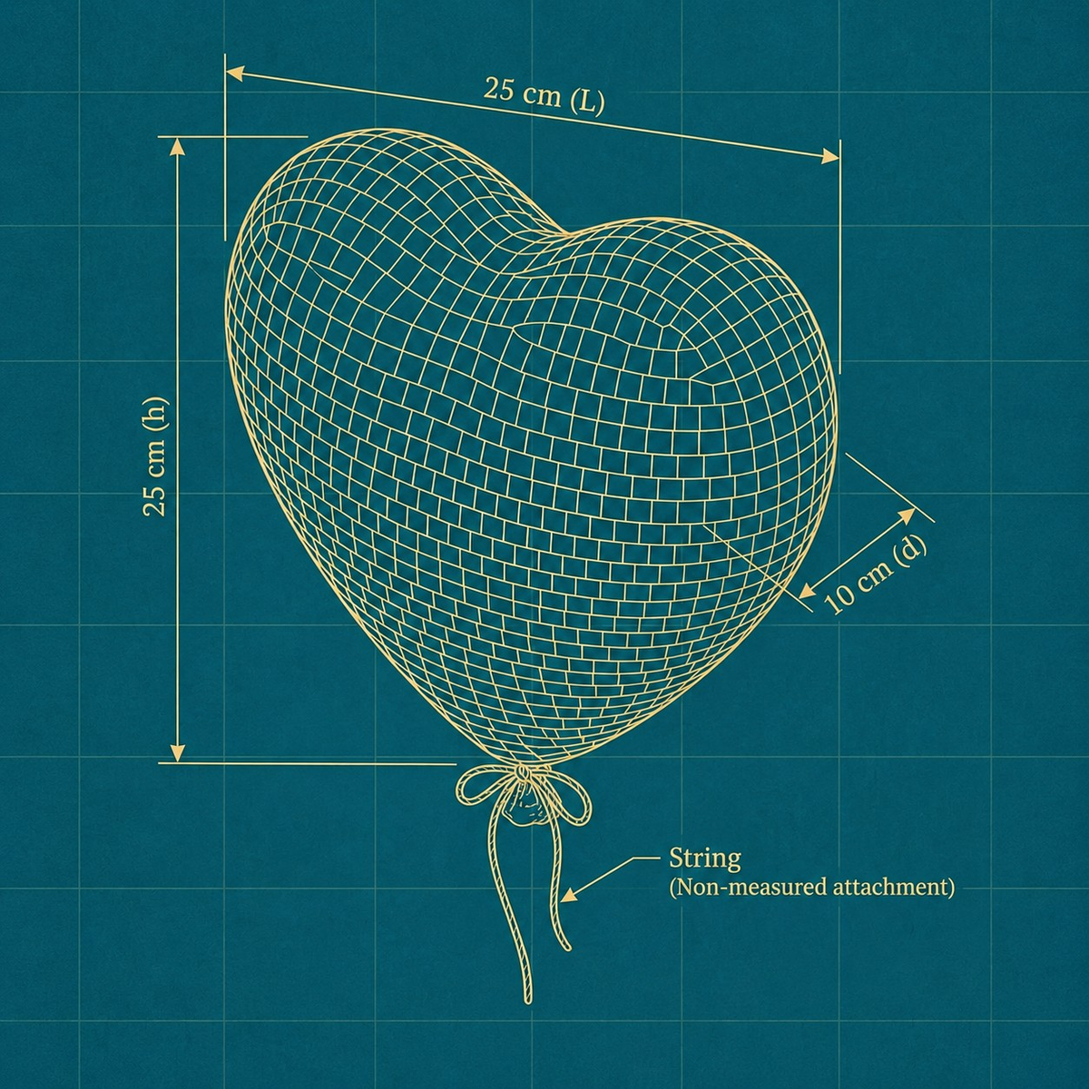 Heartthrob mirror ball heart wall art dimensions 25 x 25 x 10 cm