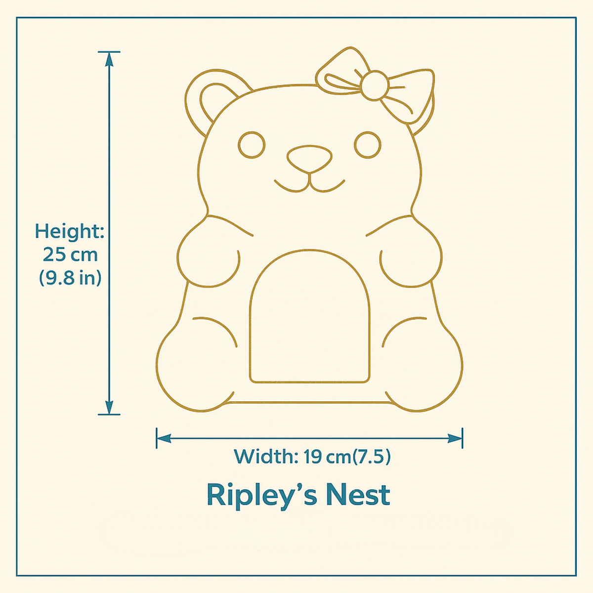 Cute Sweet Bear Rat Hide & Bed side profile view