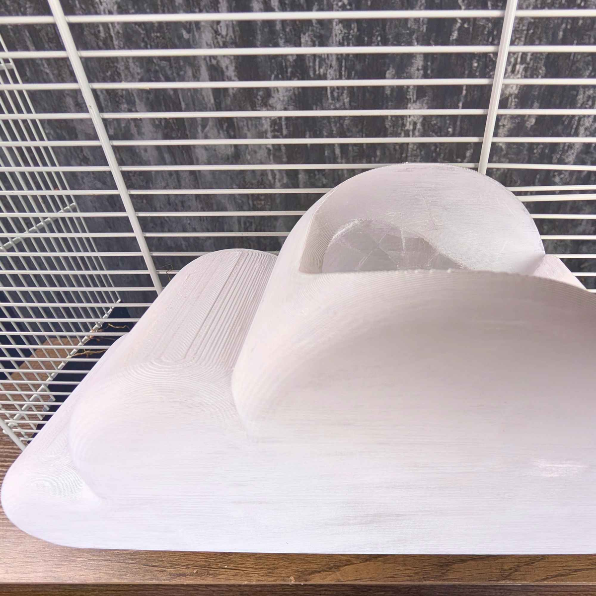 Cloud Rat Shelves & Hideaway scale comparison in room setting