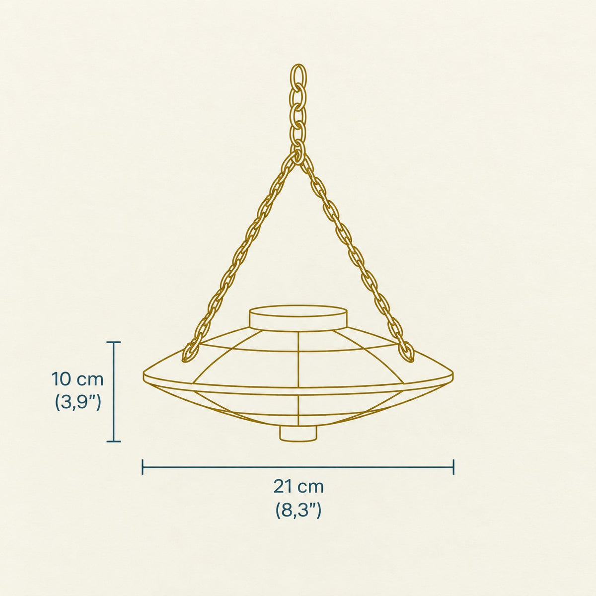 The Mothership disco mirror ball hanging planter - 12-dimensions