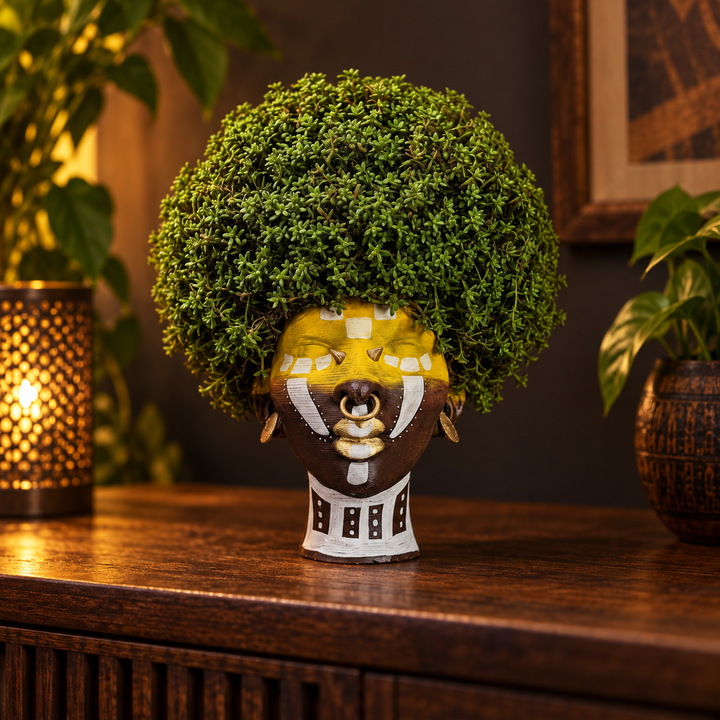 Ashanti Warrior head planter