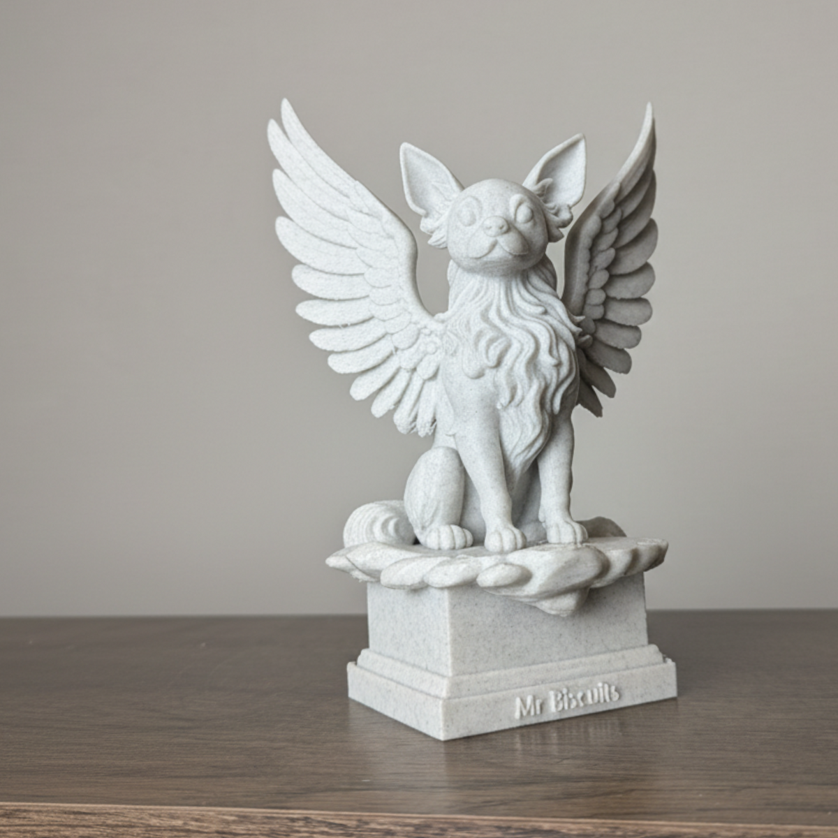 Pet Memorial Angel Statue natural light colour reference