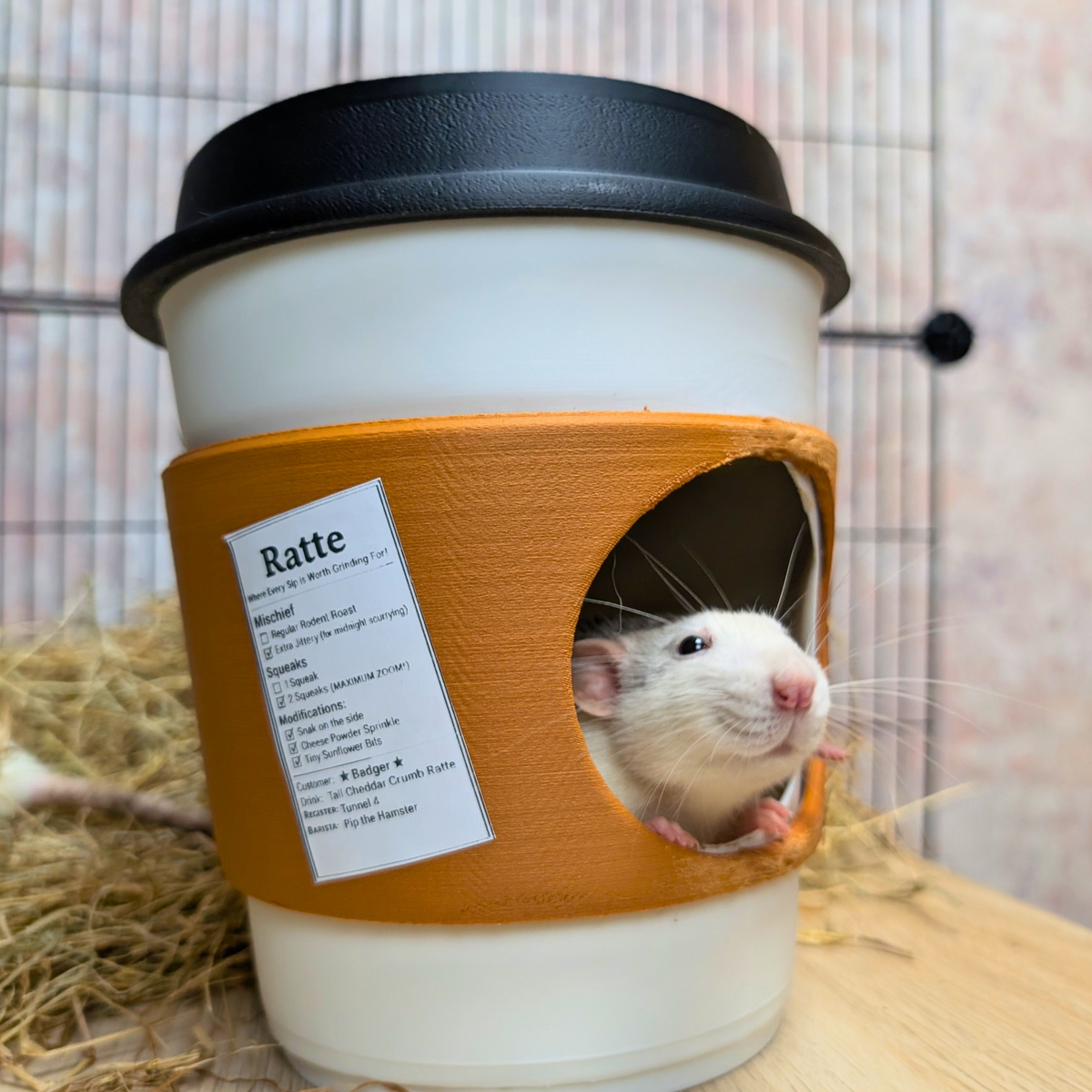 Coffee Cup Rat Hide: cage accessory