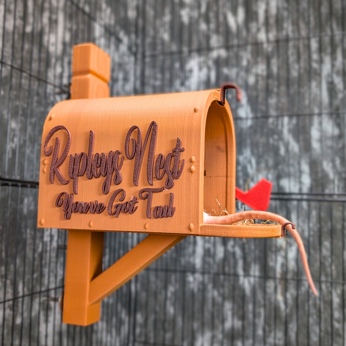 Custom Rat Mailbox Nest & Bed displayed alongside complementary pieces