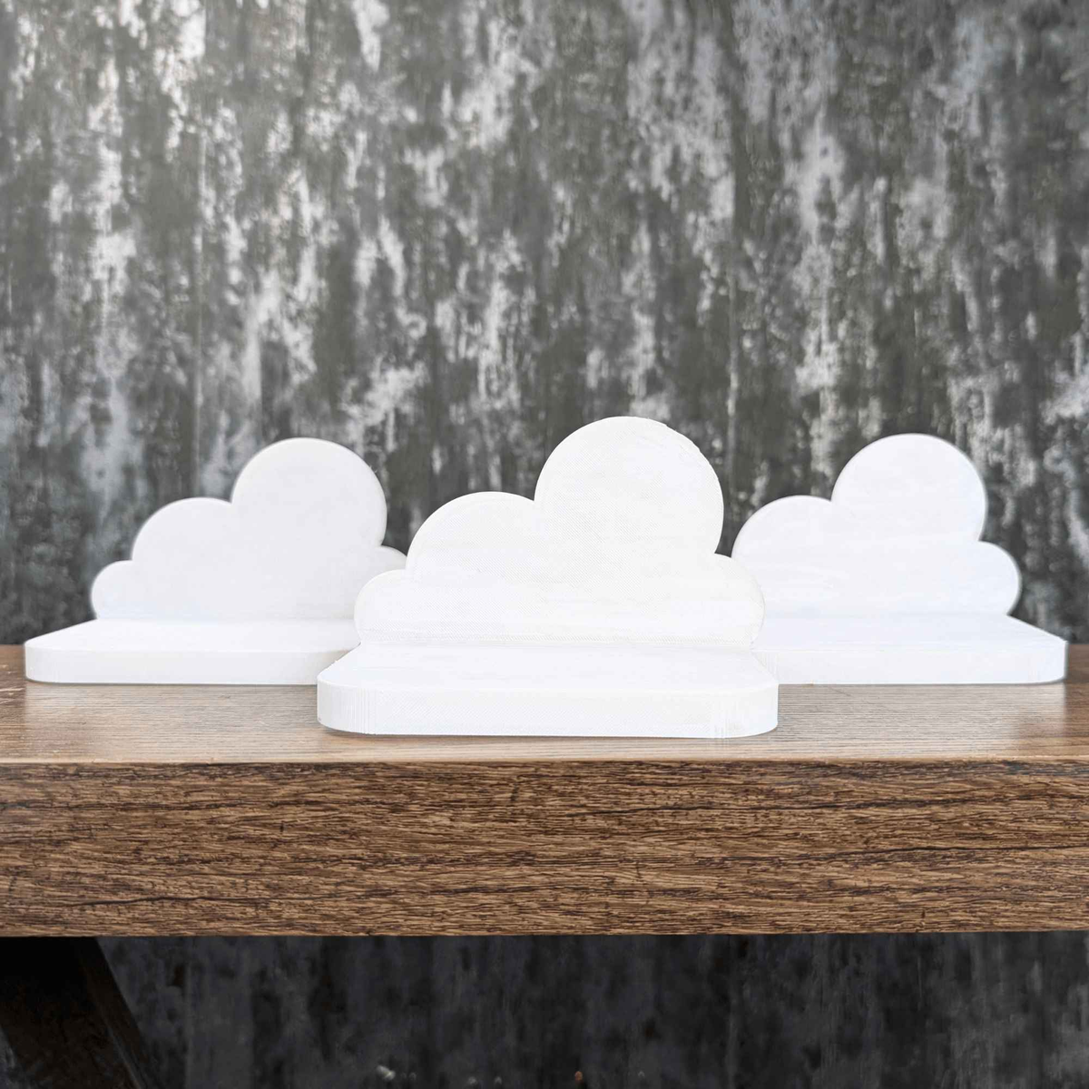 Cloud Rat Cage Shelves & Hideaway Set: set of cloud shelves on a table