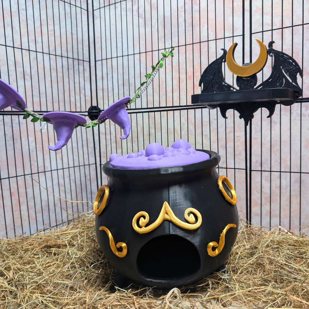 Gothic Rat Cage Accessories Set cauldron with rat