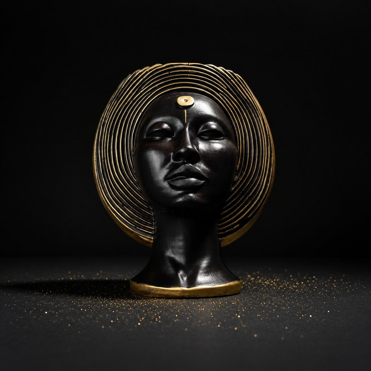Gold head planter front view