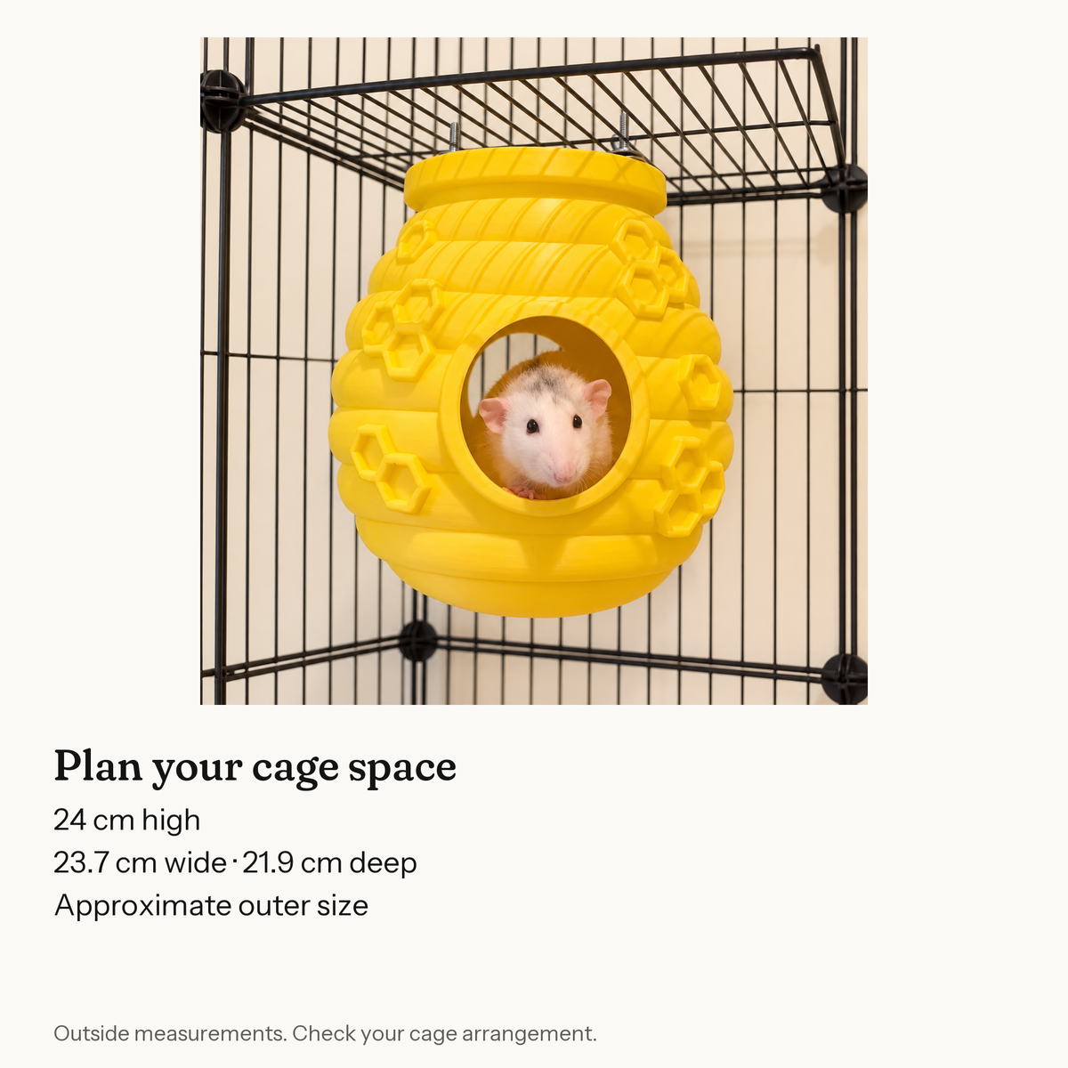 Outer size guide for Beehive Rat Hide.