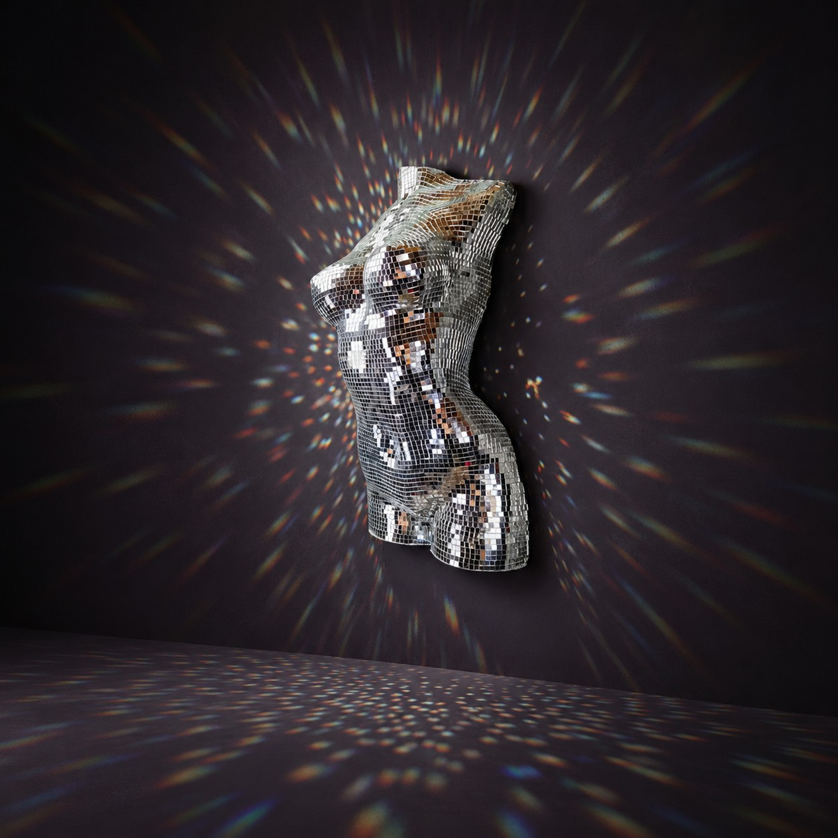 The Disco Era mirror ball bust side profile