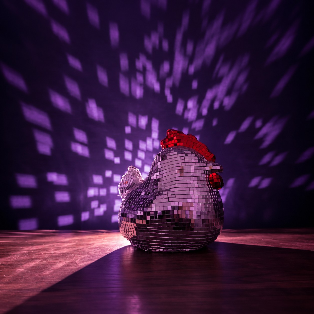 Hen Night - Disco Mirror Ball Chicken Sculpture — detail view 6 of 9