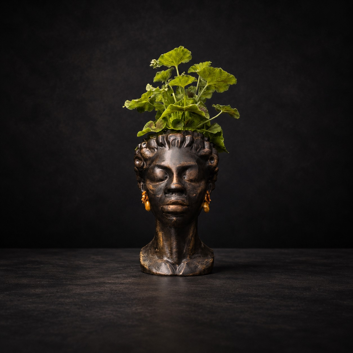 The Florid Chiaroscuro | Cast Stone Bust Planter - main product photo | Ripleys Nest