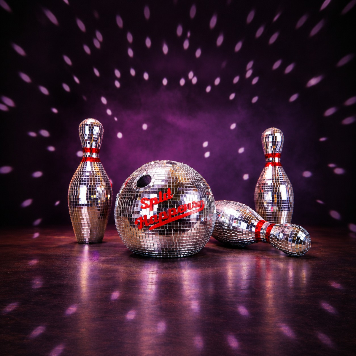 Mirror bowling ball reflective bokeh