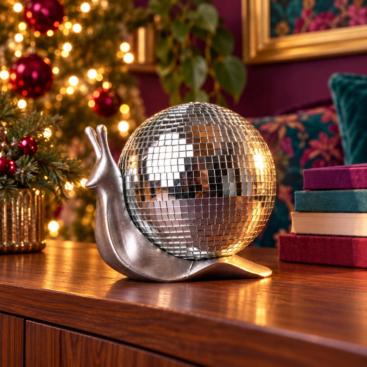 The Slow Dancer - Disco Snail Sculpture — handmade cast stone product by Ripleys Nest