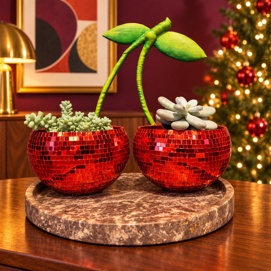 Cherry Planter | The Cherry Bomb Disco Ball Pot