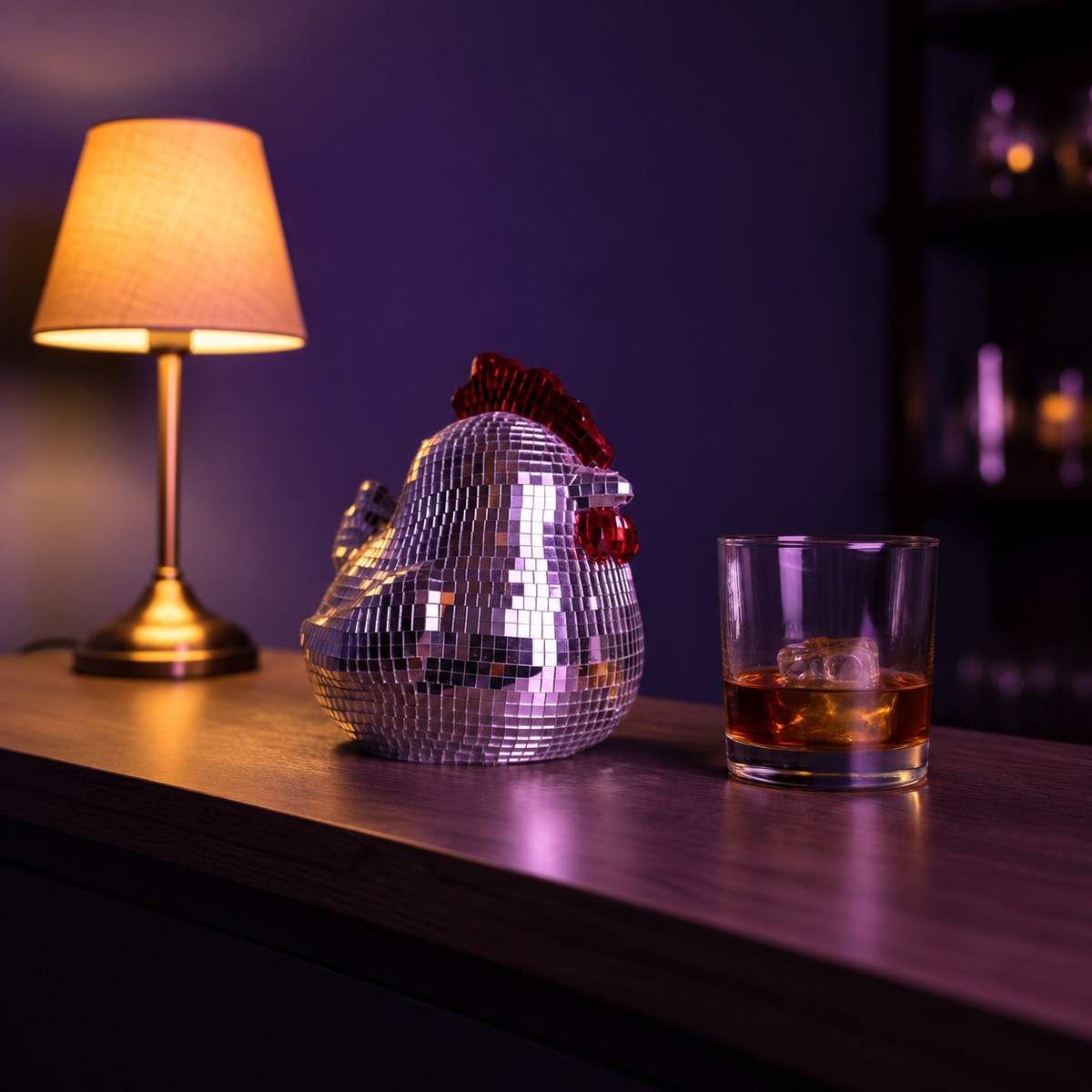 Hen Night - Disco Mirror Ball Chicken Sculpture — detail view 2 of 9