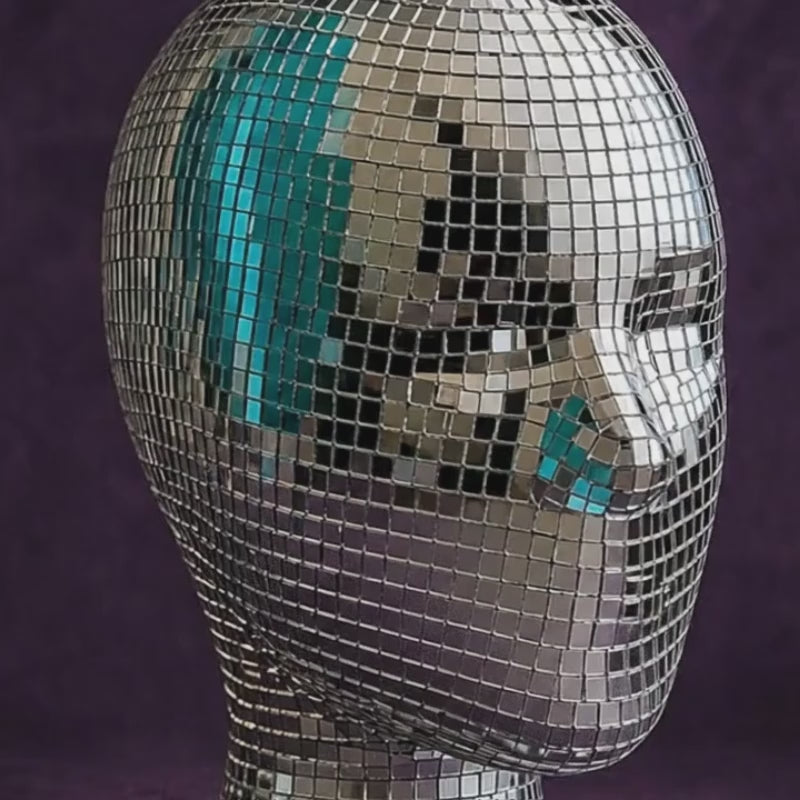 Disco Ball Mannequin Head