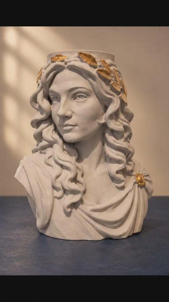 Custom portrait head planter video