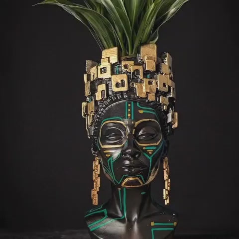 Cyberpunk Head Planter | The Motherboard