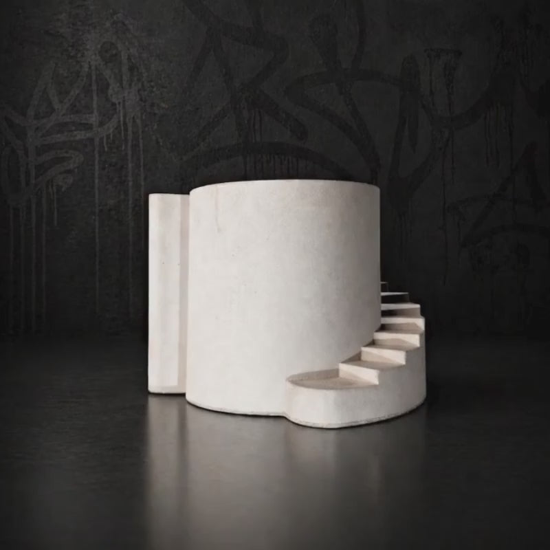 Stairwell cast stone planter product video