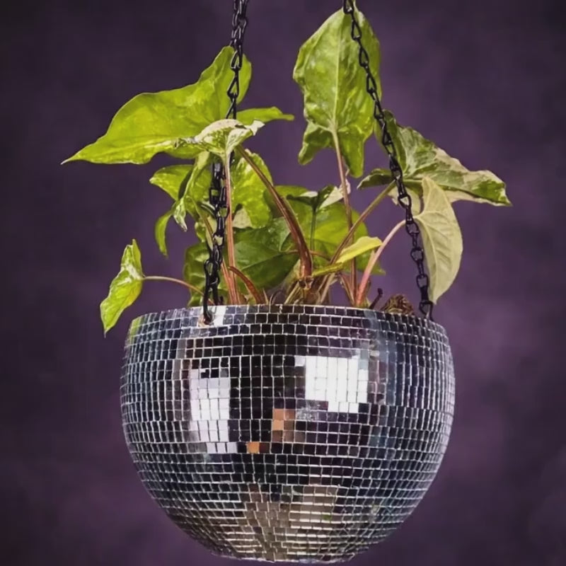 Hanging Disco Ball Planter | The Glitter Ball